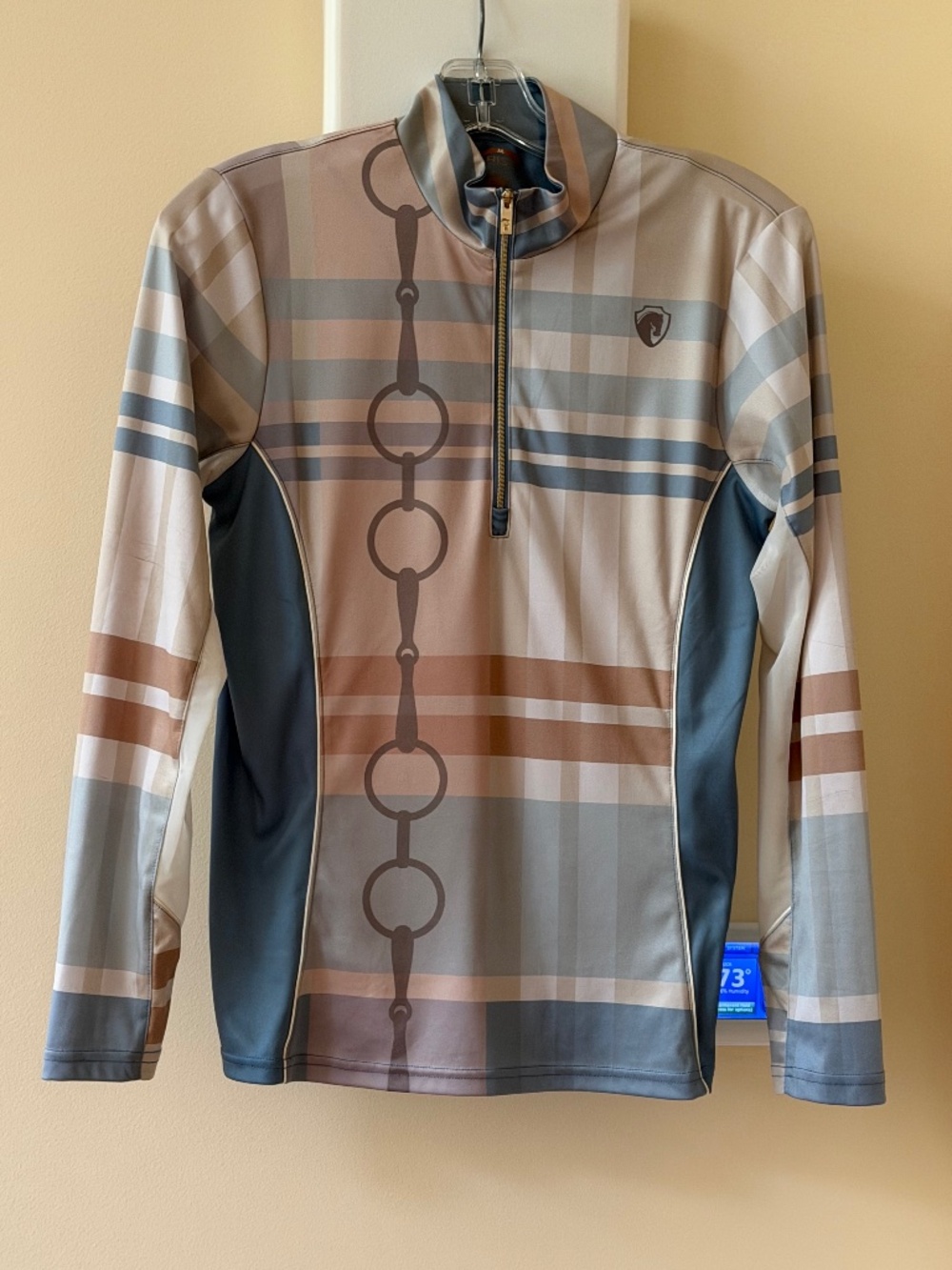 Arista Bit Plaid Citadel long-sleeved shirt (Sun Protection UV) Equestrian NWOT